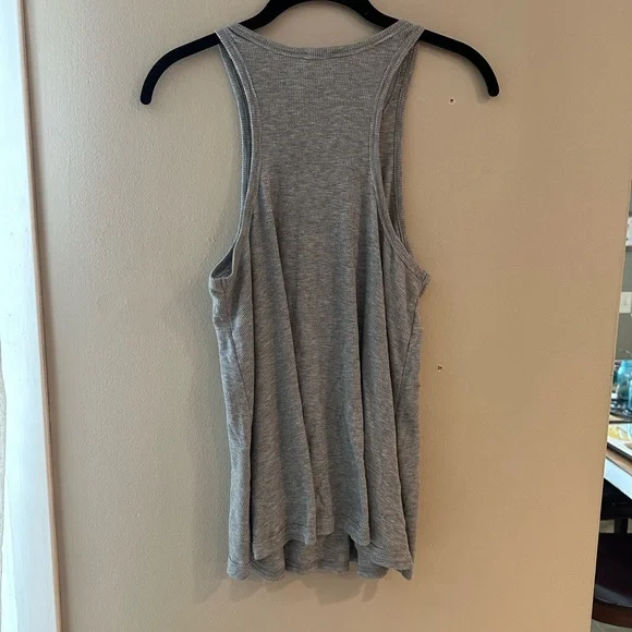 Free People Gray Ribbed Sleeveless Tank Top - Picture 3 of 3
